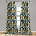 thumbnail image 5 of Ambesonne Butterfly Curtains, Butterfly Heart Retro, Pair of 28"x95", Multicolor, 5 of 5