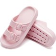 thumbnail image 4 of Slides for Women Men Pillow Slippers Double Buckle Adjustable Sandals EVA Recovery Slides, 4 of 6
