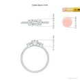 thumbnail image 4 of ANGARA Natural Three Stone Diamond Engagement Ring in 14K White Gold for Women (Size-4mm| Color-I-J| Clarity-I1-I2) | April Birthstone, Anniversary, Jewelry Gift for Women | Natural Diamond Ring, 4 of 8