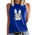 thumbnail image 3 of T-Shirt Sans Manches Imprimé Décontracté Col Rond Été de Pâques pour Femmes, Grande Taille en Solde, 3 of 6