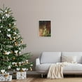 thumbnail image 2 of Winter Snowfall Night Pine Tree Holiday Photograph White Framed Art Print Wall Art, 2 of 7