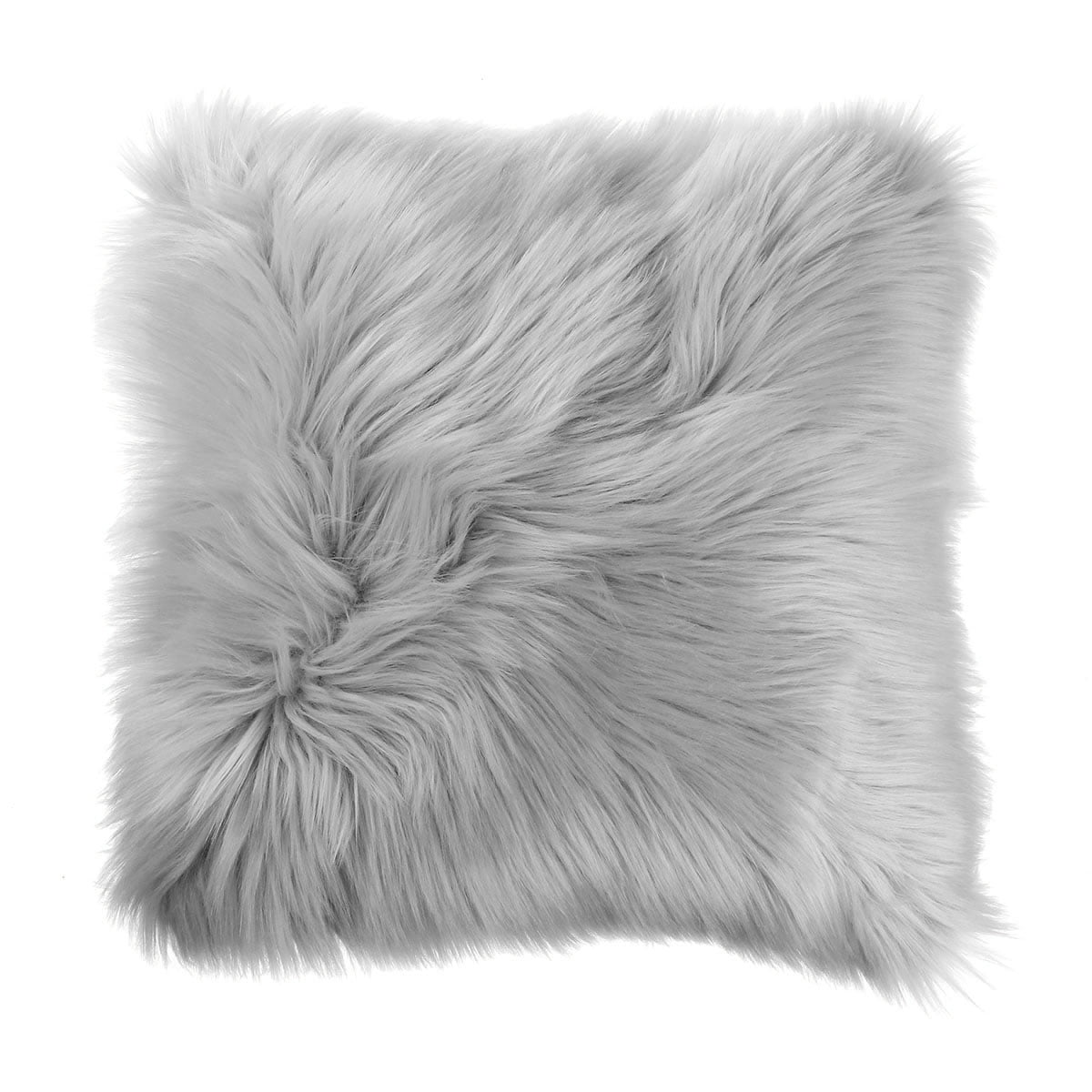 Fluffy Pillowcase Plush Faux Fur Square Throw Pillow Cover Merino Style
