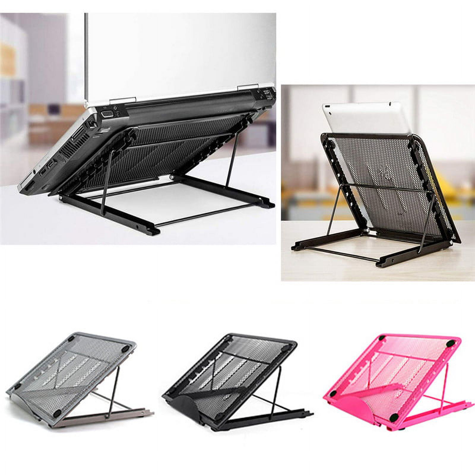 6 Angles Adjustable Laptop Stand, Foldable Ventilated Desk Laptop Stand Holder for Home/Office,Compatible with Laptop (10 inch-15 inch)