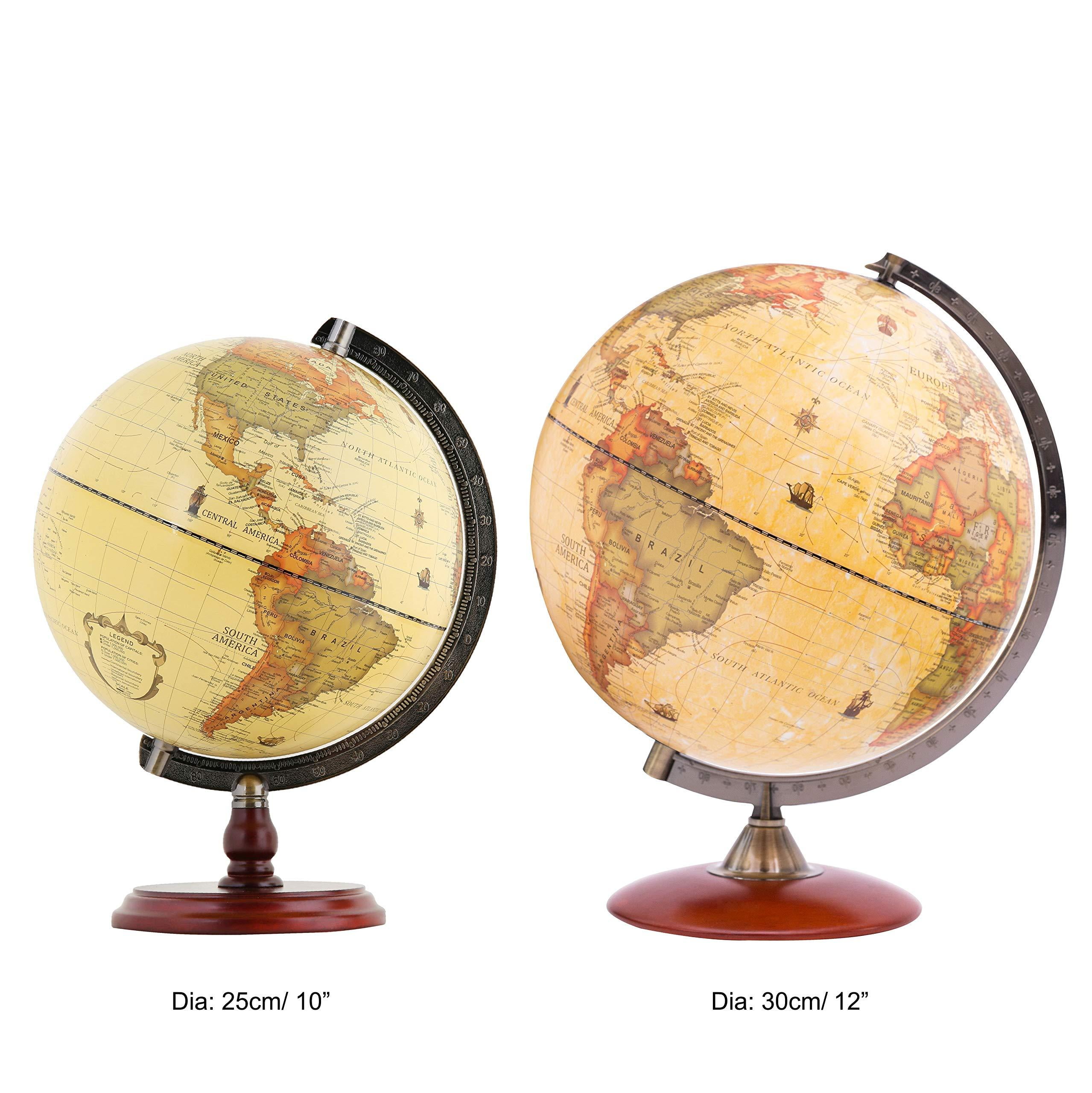 Exerz Educational World Globe Swivel Rotating Globe Dia 25cm Large 25cm