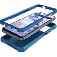 thumbnail image 3 of For BLU View Speed Ultra 5G B1660V Shockproof Hybrid Cell Phone Cover Case - Tough Blue, 3 of 6