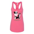 thumbnail image 2 of If It's Not a Border Collie It's Just a Dog Gift | Womens Dog Lover Jersey Racerback Tank Top, Hot Pink, X-Large, 2 of 3