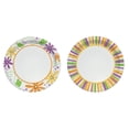 thumbnail image 1 of Plato Solo Mixed Garden Party con rayas y flores, 10 cm, paquete de 22, 1 of 1