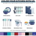 thumbnail image 7 of Silicone Cooking Utensils, Kitchen Utensil Set, Easy to Clean Silicone Kitchen Utensils, Cooking Utensils for Nonstick Cookware, Kitchen Gadgets Set, 38 Piece, Blue and White, 7 of 7