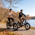 thumbnail image 2 of Helokeep COCO-U Step-Thru Folding Electric Bike for Adults, 16"x4.0 Fat Tire, 750W, 48V 10Ah, UL2849-Certified, 20MPH, Front Suspension, White, 2 of 10