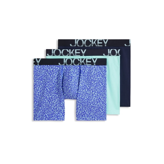 Jockey Men's ActiveStretch 7" Long Leg Boxer Brief - 3 Pack