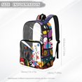 thumbnail image 7 of ZIATUBLES Heavy Duty Clear Backpack, Abstract Cat Floral Print Fabric & PVC Transparent Bag with Reinforced Strap, Large Capacity See Through Backpack for School Work Security Travel, 7 of 7