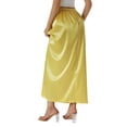 thumbnail image 5 of GEWSEY Women Half Slip Soft Satin Half Slip Lace Long Underskirt Half Slips for Under Dresses White/Black/Beige S-XXL (Yellow, L), 5 of 9