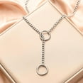 thumbnail image 4 of Collier Ras du Cou en Forme de Cœur pour Femmes et Hommes, Chaîne Cubaine en Acier Inoxydable, Colliers en Forme de Y, Collier Punk, Collier Réglable, Collier Lariat Y, Colliers de Bal, Bijoux, 4 of 4