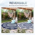 thumbnail image 4 of Aonewoe Round Outdoor Rugs 5Ft Waterproof Patio Plastic Straw Rug Reversible Camping Carpet Indoor Outdoor Area Rug for Patio,Deck,Balcony,Picnic,Beach,Outside, 4 of 8