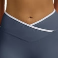 thumbnail image 5 of Biker Shorts for Women Cross Waist Yoga Workout Spandex Shorts Tummy Control Soft Athletic Running Gym Shorts, 5 of 7