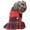 Scottish Red Dress, variant on Parisian Pet Plaid Dog Shirt - Scottish Red/Blue Tuxedo Dog Clothes - Stylish Dog Wedding Outfit - Lightweight Party Puppy Dress - Christmas Dog Shirts for Small Dogs - All Sizes Available - S