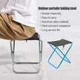 thumbnail image 2 of Tssuoun Oxford Cloth Folding Stool Portable Alloy Chair Indoor Outdoor Backyard Garden Camping Hiking Mountaineering Relaxing Seat, 2 of 5