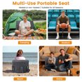 thumbnail image 5 of Slsy 21" Heated Stadium Seats for Bleachers with Back Support, Heated Stadium Chair for Outdoor Sport Events, 6 Reclining Positions, 3 Heat Modes, 4 Pockets, 5 of 9