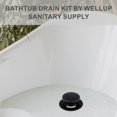 thumbnail image 3 of Kit de conversión para desagües de bañera Wellup Tip Toe, negro mate, 3 of 6