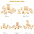 thumbnail image 4 of 34 piezas de muebles de -rompecabezas de maquetas en miniatura casa de DIY accesorios Decoración CUTICAT Rompecabezas de casa de muñecas, 4 of 8