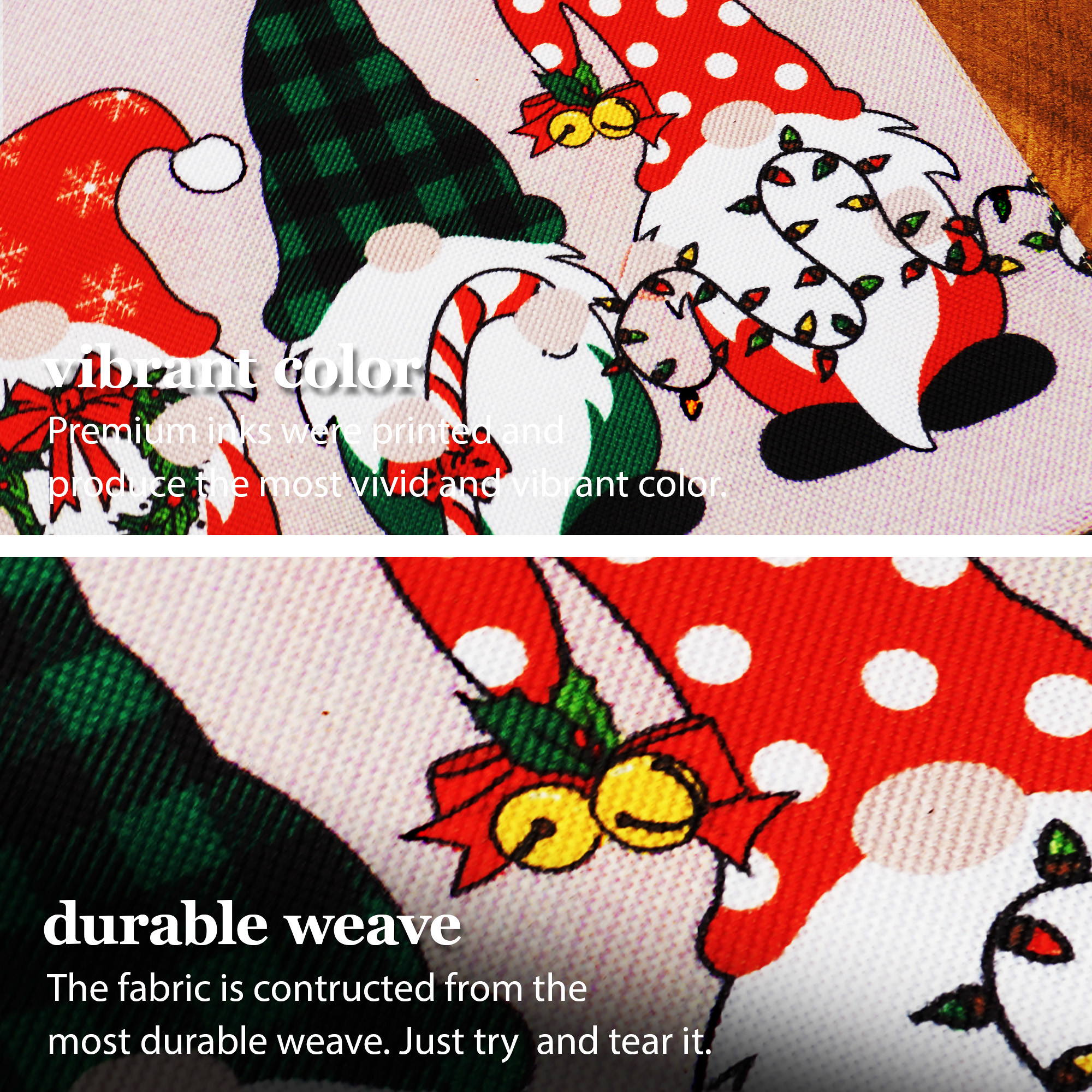 G128 2sets: 36"x16" Garden Yard Flag Stand Black & 12"x18" Double-Sided Christmas Garden Flag Gnomes