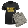 thumbnail image 5 of CafePress - Sunday Funday Pajamas - Women's Short Sleeve Print T-Shirt and Pants Dark Cotton Pajama Set, 5 of 7