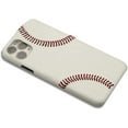 thumbnail image 3 of Baseball Phone Case for iPhone 12 Pro Max - Made with Professional Baseball Leather and Raised Red Hand Stitching, Thin, 3 of 4