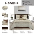 thumbnail image 5 of Sameera 7 Piece Sameera Style Comforter Set in Taupe by Nanshing, King, 5 of 6