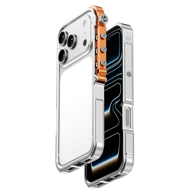 Case for iPhone 17 Pro Max/17 Pro/17, Metal Bumper Frame Case Shockproof Cover