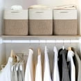 thumbnail image 5 of 11x11 Cube Storage Bin - 3 Pack Woven Storage Cubes Organizer, 11 Inch Cotton Rope Baskets for Organizing, Decorative Square Shelf Baskets Closet Bins, Toy Boxes for Boy, Dark Blue Decor, 5 of 8