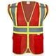 thumbnail image 1 of Chaleco de seguridad SULWZM rojo XL con cremallera y bolsillos, 1 of 6