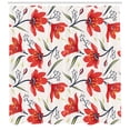 thumbnail image 3 of Ambesonne Floral Shower Curtain, Vintage Tulip Flowers, 69"Wx70"L, Peach Green and Red, 3 of 3
