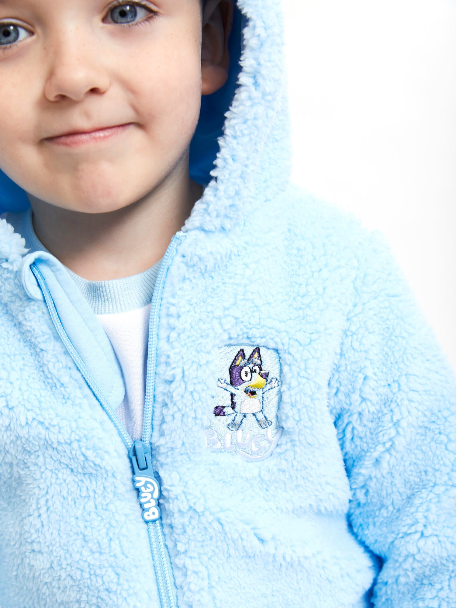 Bluey Toddler Cosplay Faux Sherpa Hoodie, Sizes 2T-5T