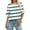 Green, variant on APEXFWDT Oversized T Shirts for Women Striped Color Block Crewneck Short Sleeve Summer Tops Casual Lightweight Loose Pullover Tops
