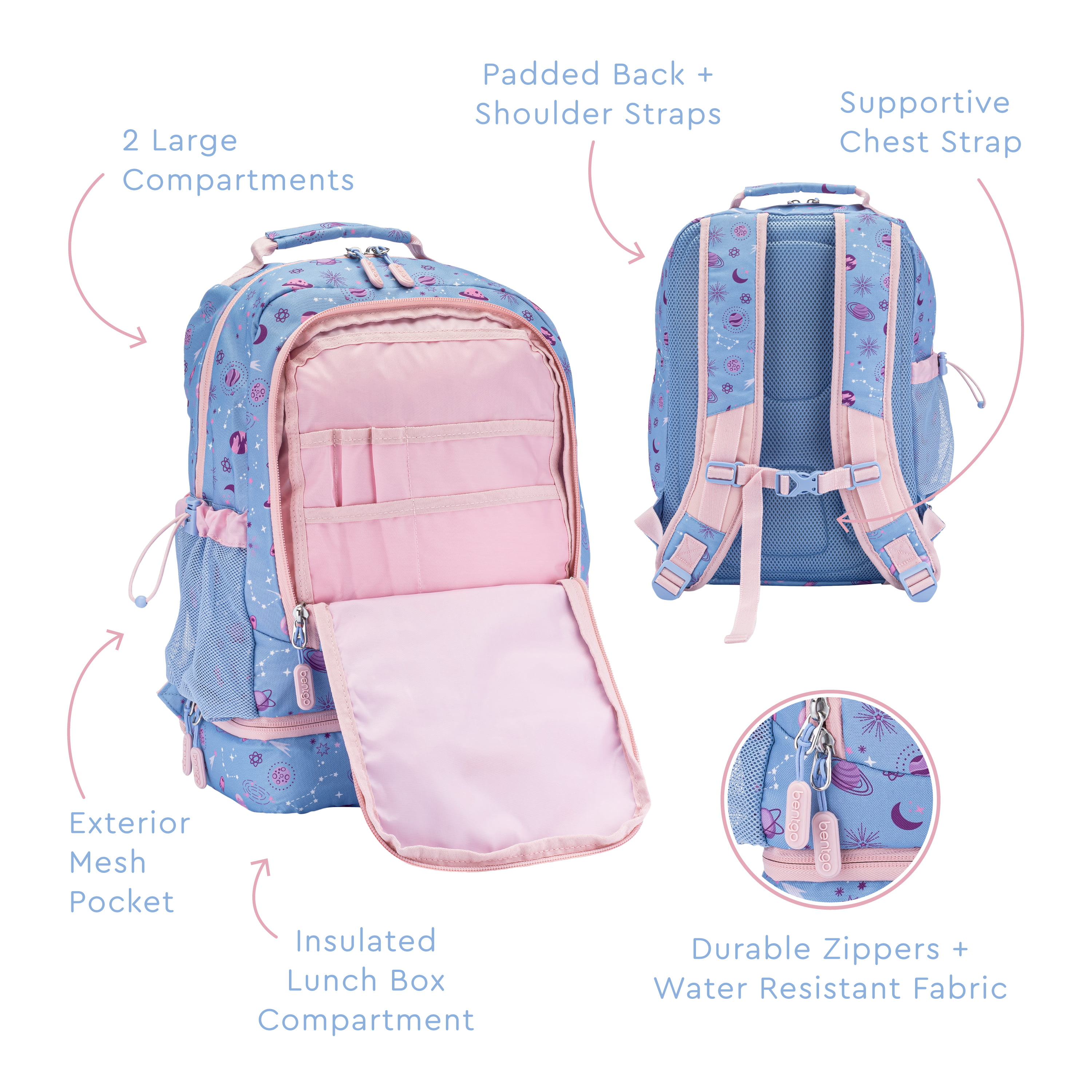 Bentgo® Kids 2-in-1 Backpack & Insulated Lunch Bag - Glitter Designed 16”  Backpack for School & Trav…See more Bentgo® Kids 2-in-1 Backpack &  Insulated