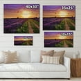 thumbnail image 4 of Designart 'Lavender Field At Sunrise II' Farmhouse Print on Natural Pine Wood, 4 of 5