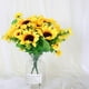 thumbnail image 5 of Bearachild 2 uds ambiente tranquilo de seda con ramo de girasoles artificiales aspecto realista elegante Decoración, 5 of 6