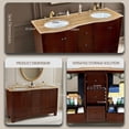 thumbnail image 3 of Natfurhome Bathroom Vanity Contemporary Freestanding, Brown Wood, Granite Top, Double Sink, 60 in. W x 22 in. D x 36 in. H, 3 of 8