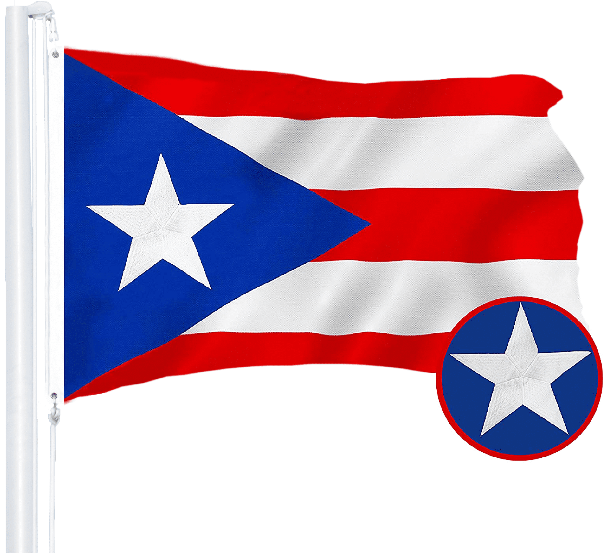 G128 – Puerto Rico (Puerto Rican) Flag | 3x5 feet | Embroidered 210D