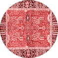 thumbnail image 1 of Ahgly Company Indoor Round Abstract Red Modern Area Rugs, 6' Round, 1 of 4