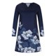 thumbnail image 4 of Vestido largo hasta la rodilla con cuello en V y manga larga con estampado cómodo e informal a la moda para mujer Pompotops  hdfakjf3068, 4 of 8