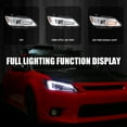 thumbnail image 3 of Spec-D Tuning Chrome Projector Headlights W/ LED Signal & LED Strip Compatible with 2011-2013 Scion tC, Left + Right Pair Headlamps Assembly, 3 of 6
