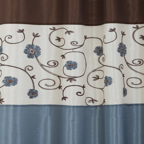 Lush Decor Royal Garden Elegant Floral Embroidery Window Valance, , 3