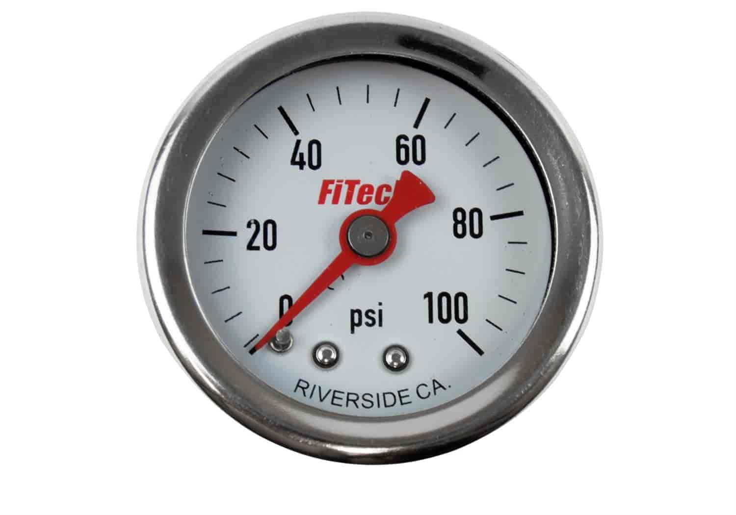 Buy FITech Fuel Injection 80117 Fuel Pressure Gauge 0100 psi (EFI) 1/8