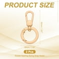 thumbnail image 2 of 2Pack Swivel Clasp Clip, Spring Snap Hooks Keychain Key Ring, Gold, 2 of 7
