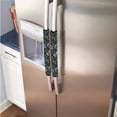 thumbnail image 2 of SEANATIVE 6 PCS Refrigerator Door Handle Covers Kitchen Appliance Decor Handles Protective Keep Off Fingerprints, Stains, Universal Protector for Microwave, Oven, Stove, Flower Leaf Black, 2 of 7