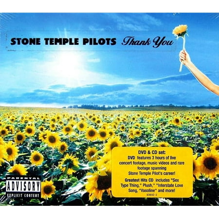 Includes bonus DVD with live performances, music videos, still photos and bootleg performances shot by fans and friends. Although they've often been compared to their slightly older Seattle cousins, Pearl Jam and Alice in Chains, Stone Temple Pilots were quite capable of creating their own sound, and this retrospective offers the proof. THANK YOU opens with the hard-charging "Vasoline" followed by "Down," a thick slab of Black Sabbath-like riffery. Though the grunge references of hits like the stomping "Wicked Garden" and the bizarrely catchy "Plush" are undeniable, STP come into their own on tunes from their second and third albums, PURPLE and TINY MUSICￃﾠSONGS FROM THE VATICAN GIFT SHOP. Ambitious tracks from these outings include the restlessly rocking "Interstate Love Song," the blues-based anthem "Big Empty," the new wave/punk-influenced "Big Bang Baby," and the energetic "Trippin' in a Hole in a Paper Heart." Despite a legacy tainted by singer Scott Weiland's drug problems, THANK YOU proudly displays how Stone Temple Pilots melded classic pop, metal, and grunge into a sound that garnered them a huge audience.