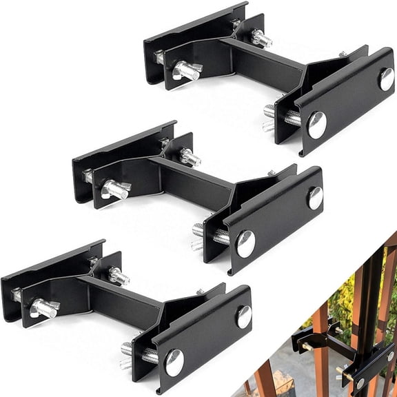 Deck Umbrella Mount,Deck Mount Umbrella Holder for Deck Railing,Patio Heavy Duty Adjustable Metal Umbrella Stand Outdoor Base Attaches to Railing, Outdoor Courtyard, Balcony, 3 Pack Black