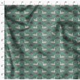 thumbnail image 4 of Soimoi Green Modal Satin Fabric Swan & Moroccan Damask Print Fabric by the Yard 42 Inch Wide, 4 of 5