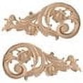 thumbnail image 2 of Ekena Millwork 7 1/2"W x 3 1/2"H x 1/2"D (Each Side) Small Springtime Scrolls (Pair), Cherry, 2 of 2